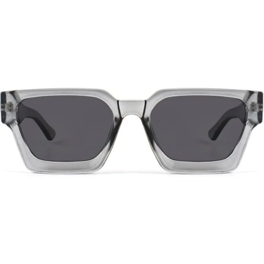 ⚡Men Grey Fashion Thick Trendy Square Shades Rectangle Designer SunGlasses